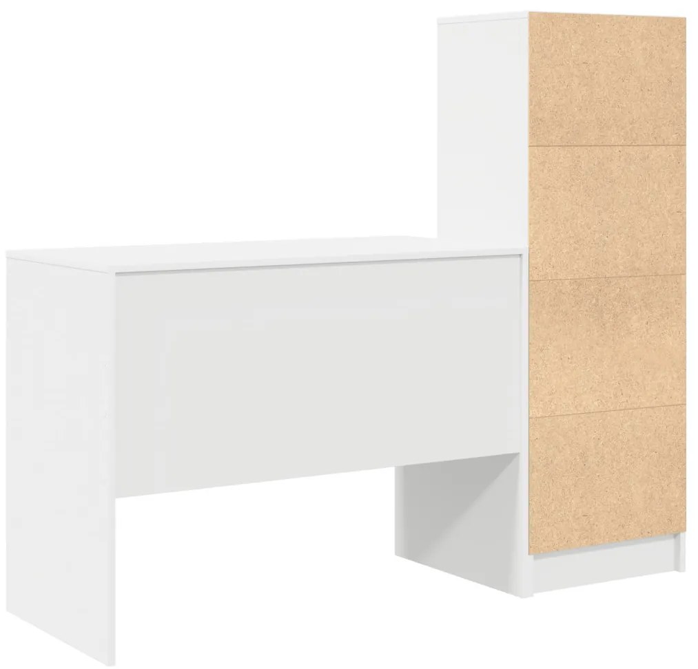 Tárolóval rendelkező íróasztal 2 pcs Fehér 100 x 50 x 76 cm