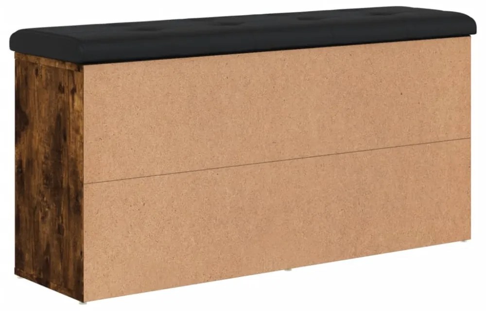 füstös tölgy színű szerelt fa cipőpad 102 x 32 x 50 cm