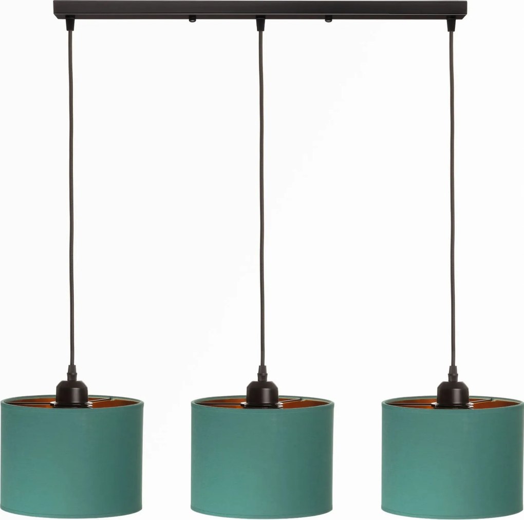 Függő lámpa hármas díszléc Oro zöld