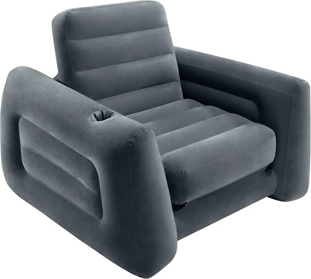 INTEX sötétszürke kihúzható fotel 117 x 224 x 66 cm