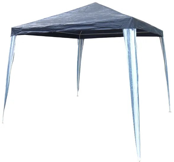 Praktiker 2,4x2,4m/3x3m poliészter sötétkék és fehér pavilon