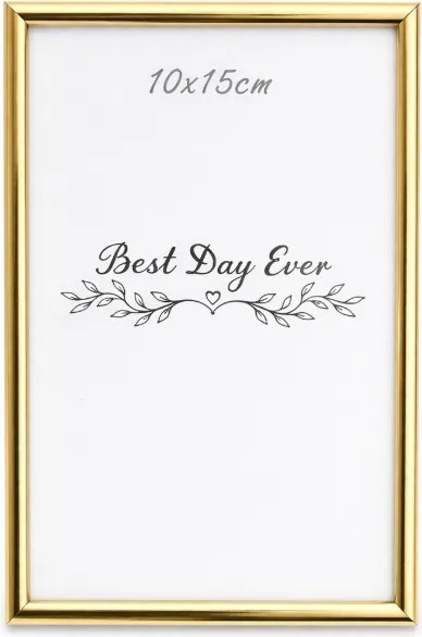 Képkeret 10x15 arany fém álló Best Day Ever