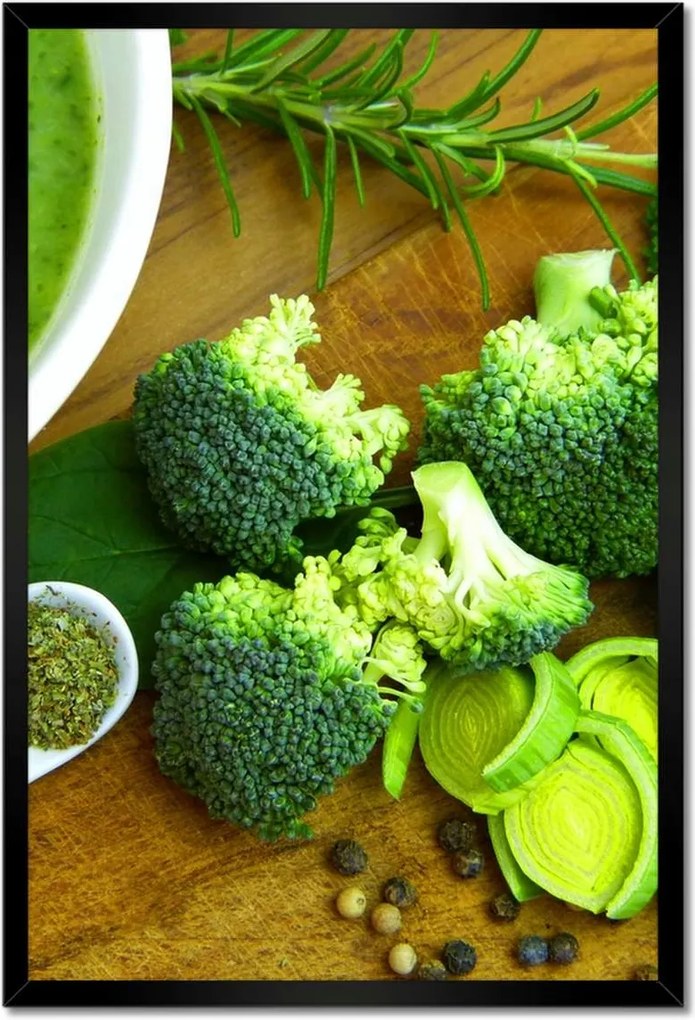 Poszterek keretben 40x60 Zöld zöldségek Egészség