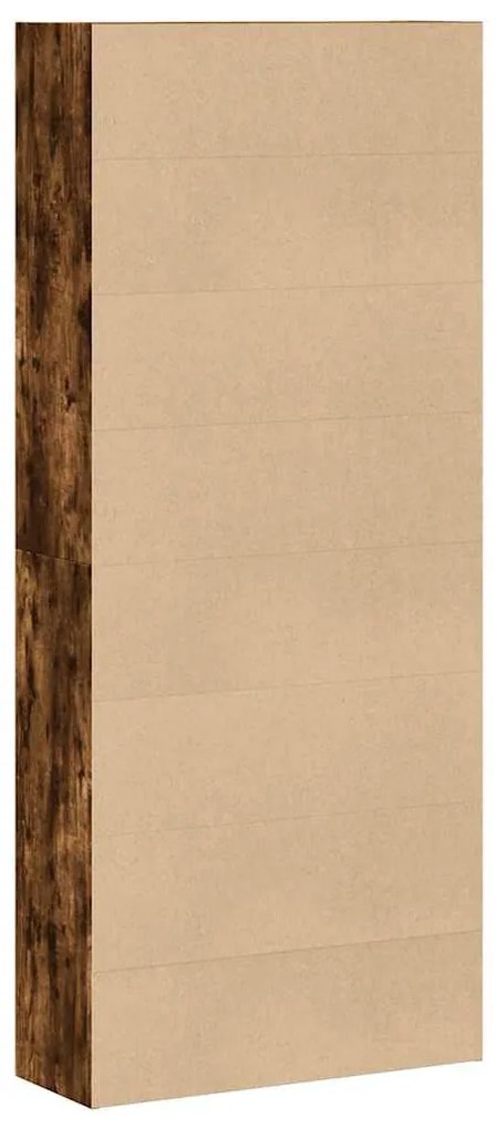 füstös tölgy színű szerelt fa könyvszekrény 80 x 30 x 189 cm