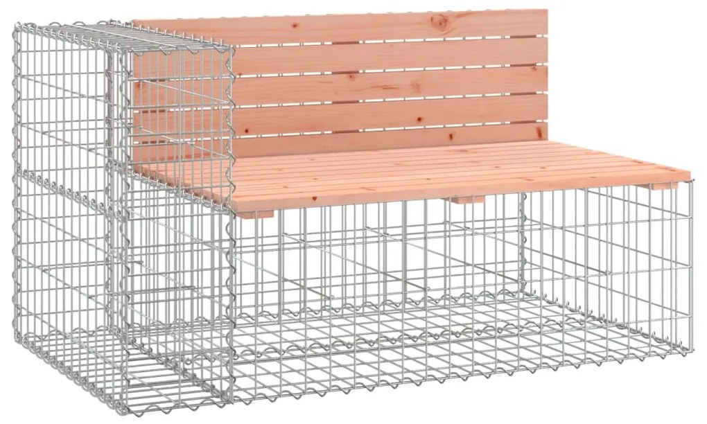 tömör duglászfenyő gabion kerti pad 347x71x65,5 cm