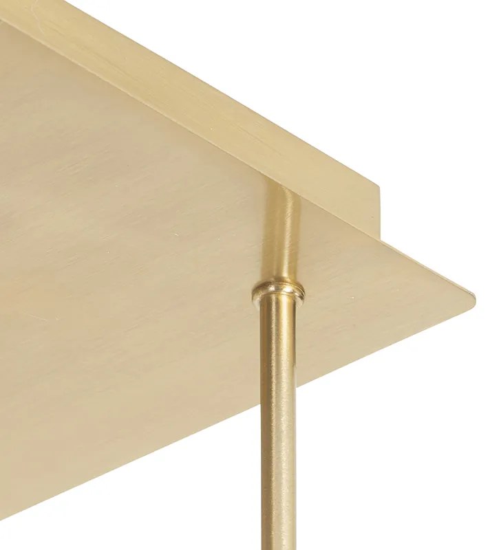 Modern mennyezeti lámpa arany 9-es füstüveggel - Athén