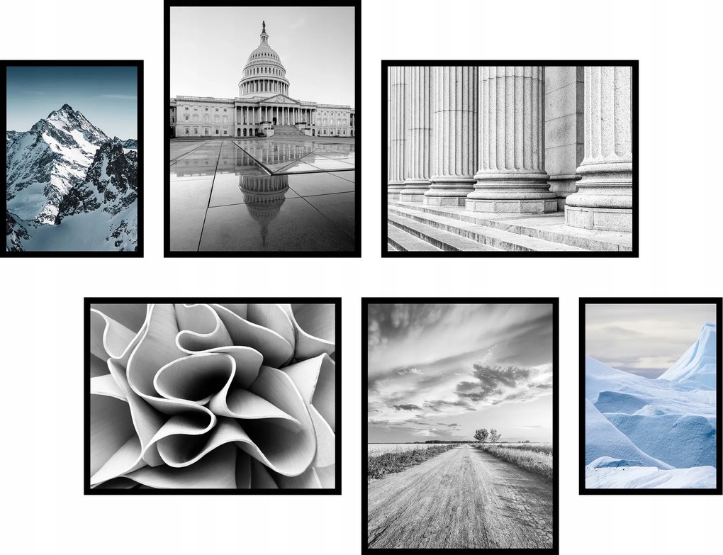 6 db-os poszter szett gyönyörű kompozíciók képek szett