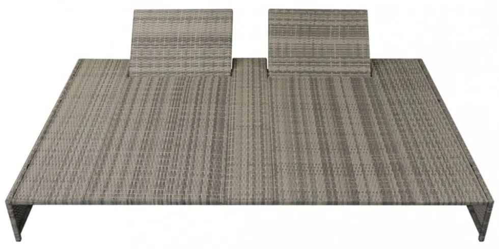 15 részes szürke kültéri polyrattan pihenőszett