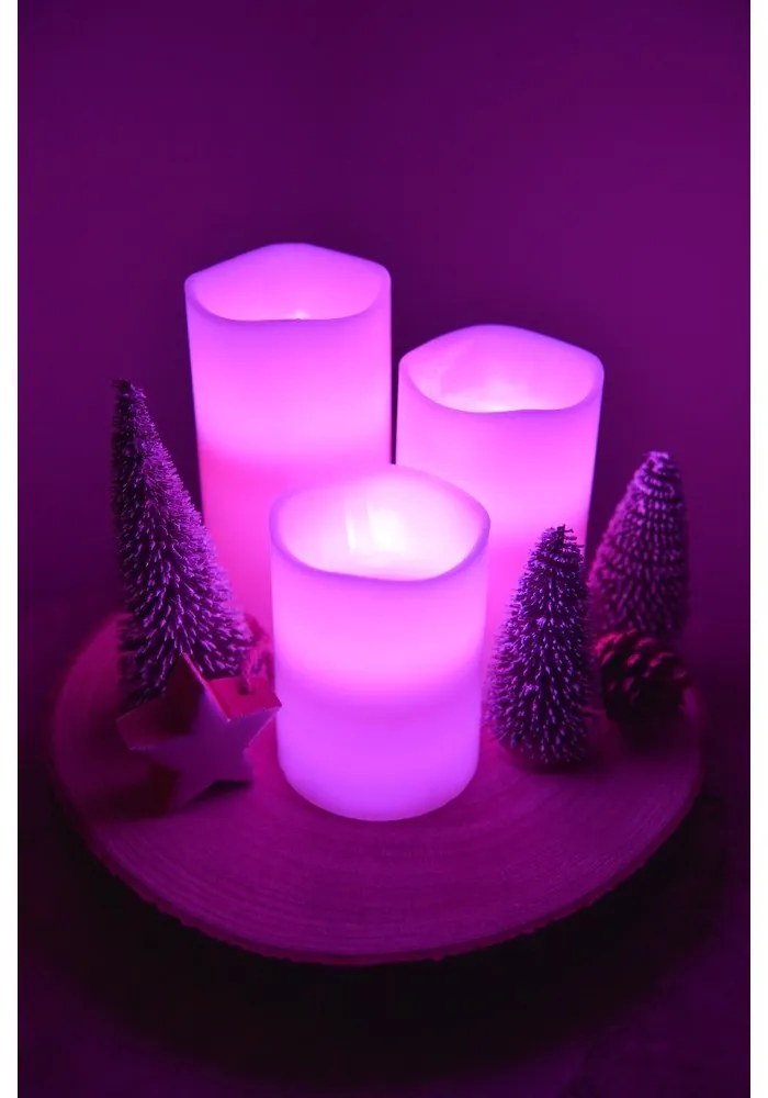 LED gyertya szett 3 db-os (magasság 10 cm) – Hilight