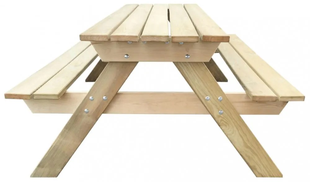 fa piknik asztal 150 x 135 x 71,5 cm