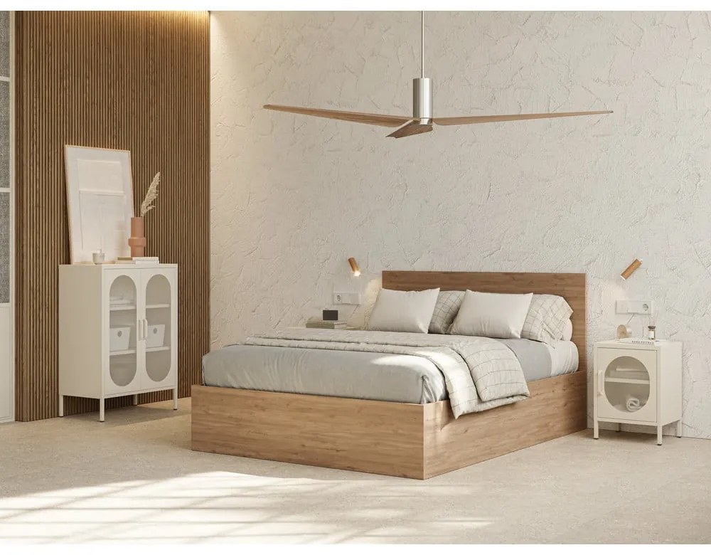 Krémszínű fém éjjeliszekrény Diora – Marckeric