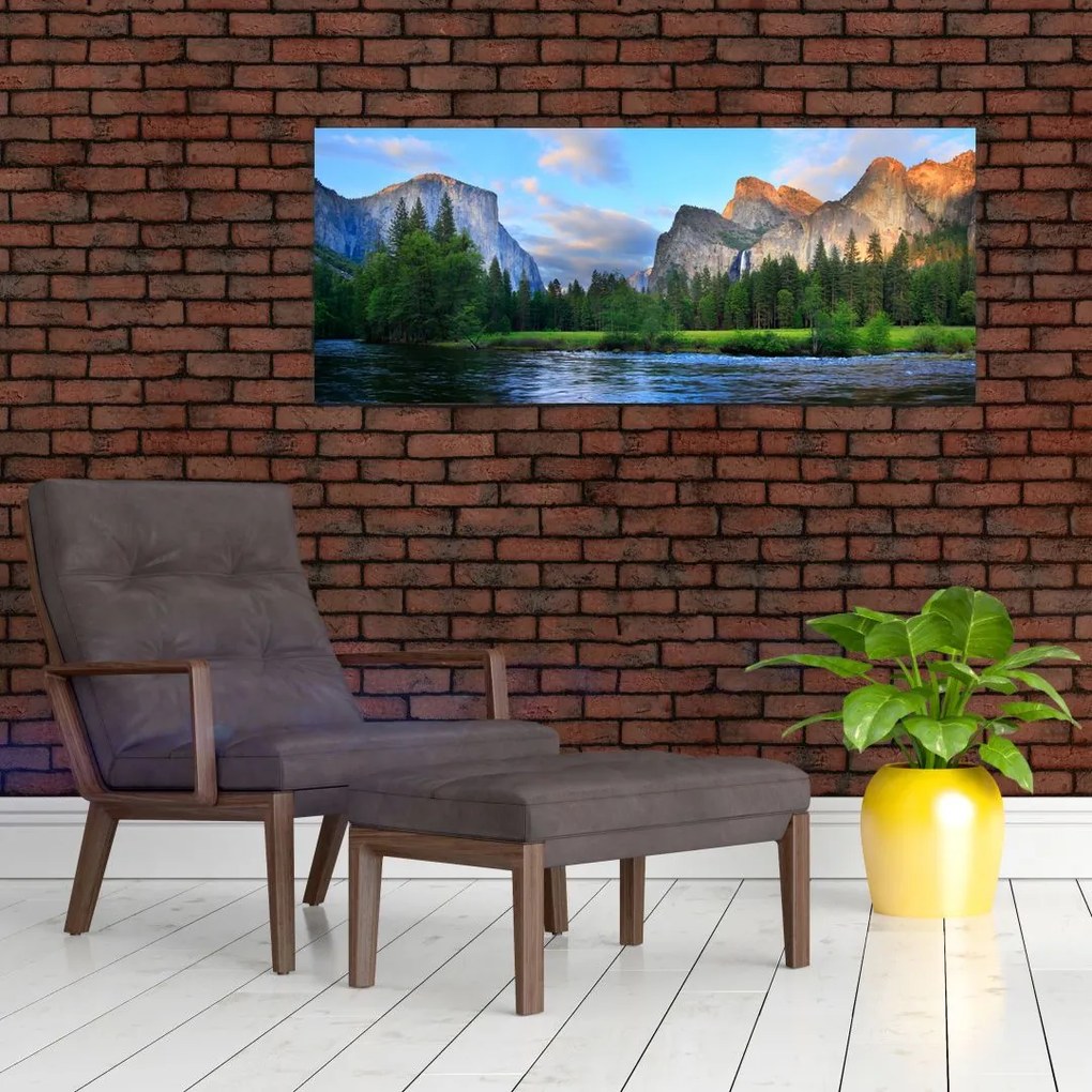 Egy vad hegyi táj képe (120x50 cm)