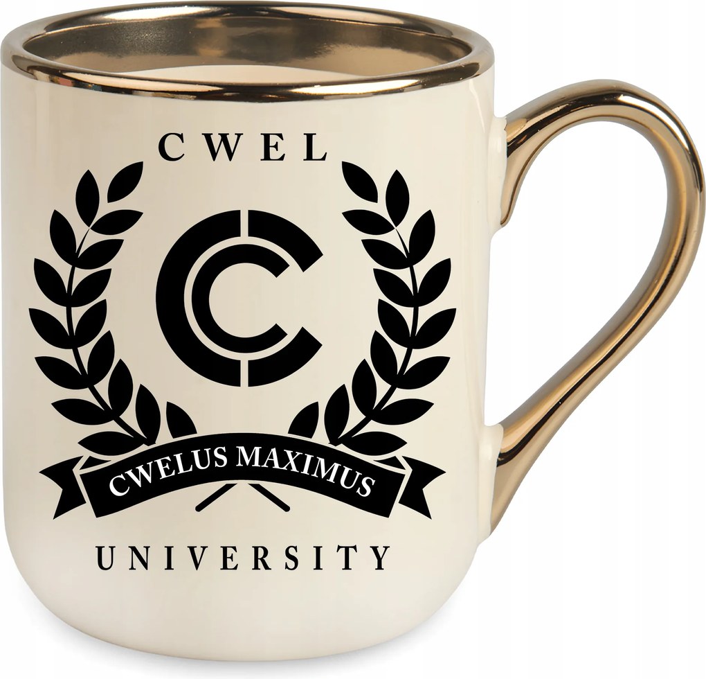 Bögre Elegant Bézs Cwel University Cwelus Ajándék Születésnap Ünnep