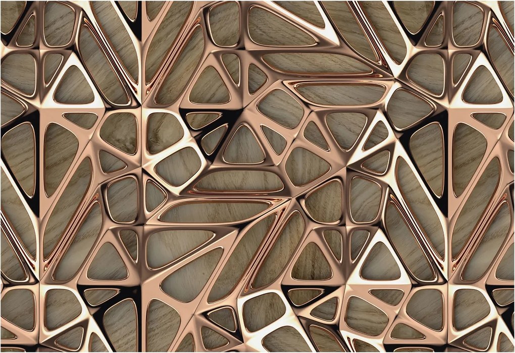 Flizelin Dekoratív fotótapéta Hálószobába Geometrikus minta 152x104