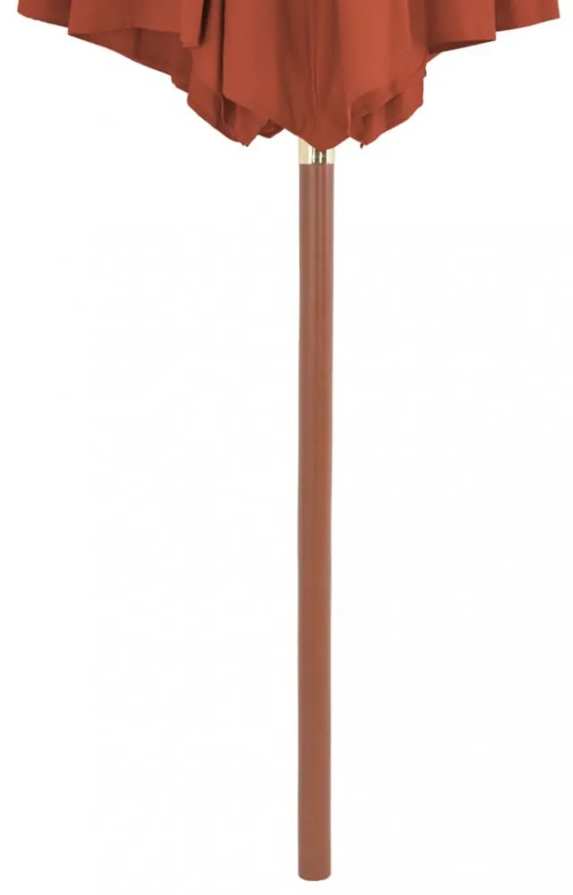 terrakotta kültéri napernyő farúddal 300 cm