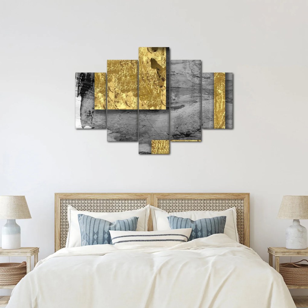 Kép - Arany négyzetek N⁰2 (150x105 cm)