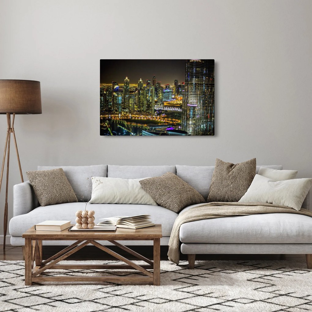 Éjszakai város képe (90x60 cm)