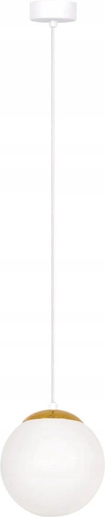 Függőlámpa Kaja Elmo fehér-arany üveg lámpabúra E27 15W