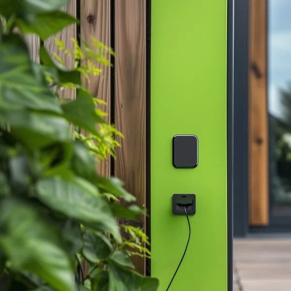 Brilagi - Kültéri padlóba építhető konnektor IP55 fekete téglalap alakú