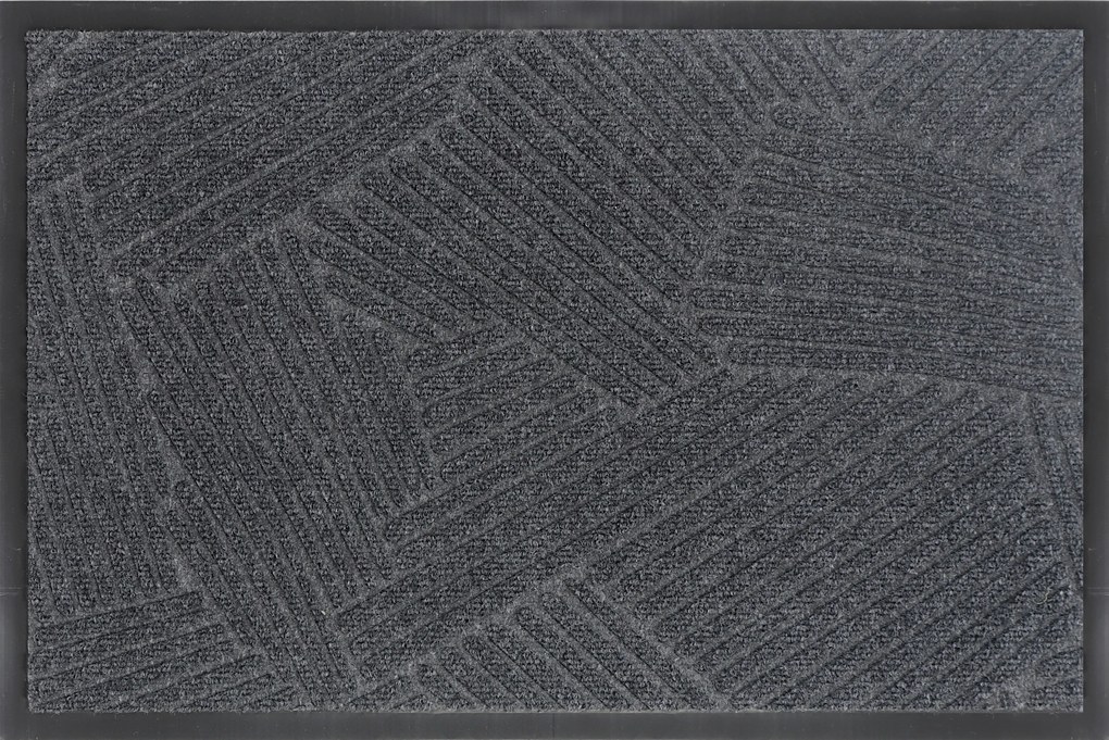 Lábtörlő Kültéri Ajtóhoz Nagy 45X75 Cipőhöz Gumiszőnyeg Szürke 3D