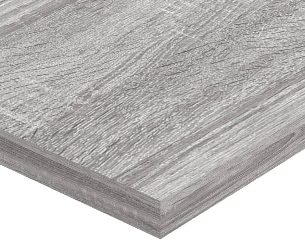 4 db szürke sonoma színű szerelt fa fali polc 60 x 20 x 1,5 cm