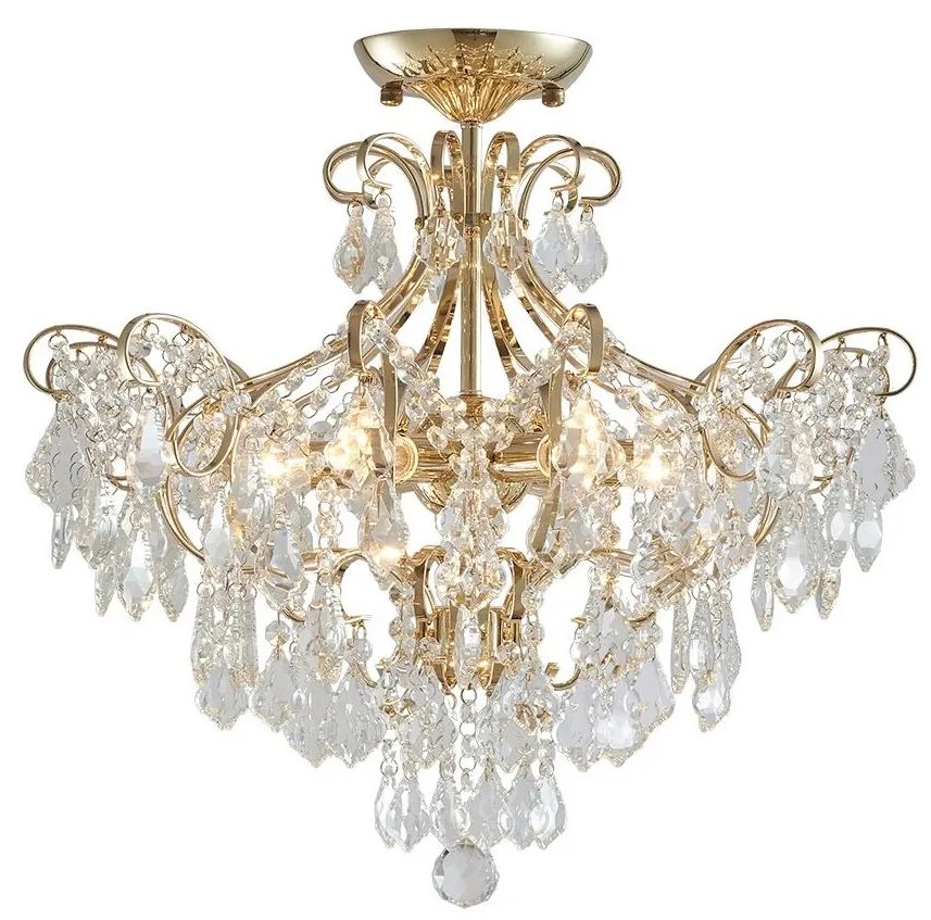 Luxera LUXERA 62439 - Kristály felületre szerelhető csillár GRANADA 6xE14/40W/230V 62439