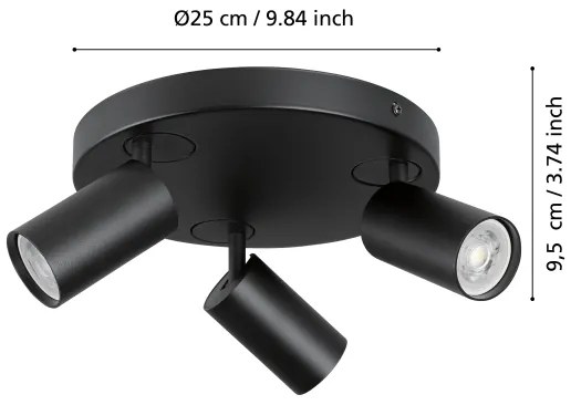 Eglo 900336 - LED RGBW Dimmelhető spotlámpa TELIMBELA-Z 3xGU10/4,9W/230V