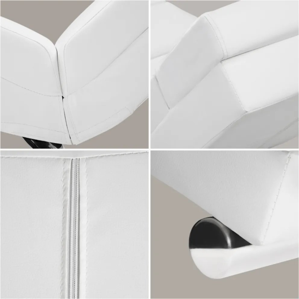 LONDON napozó fotel, 186×55×89cm, fehér Casaria