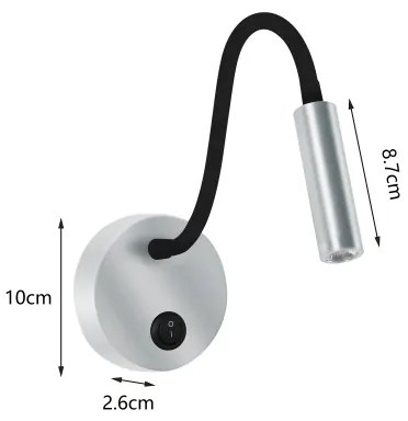 Brilagi - LED Rugalmas fali lámpa MAYA LED/3W/230V 4000K ezüst