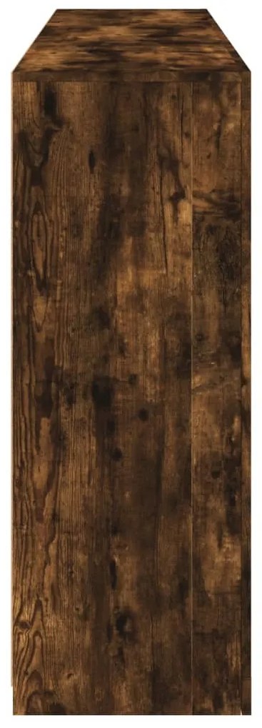 füstös tölgy színű tálalószekrény LED-ekkel 162 x 37 x 100 cm