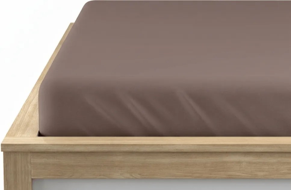 Mikroszálas gumis lepedő barna 90 x 200 cm