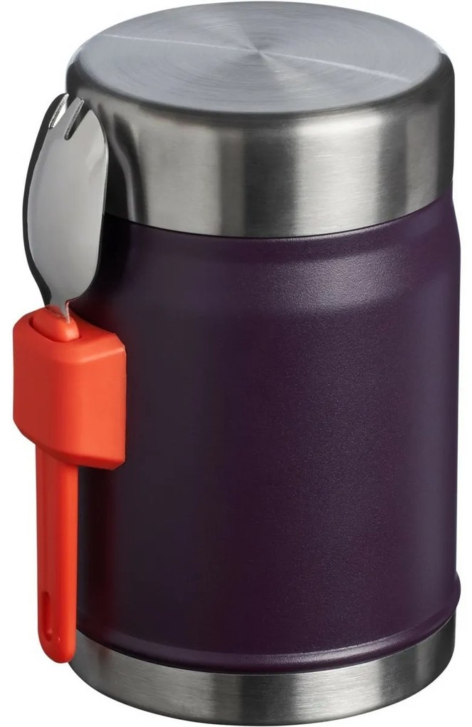 Stanley étkezési termosz 400 ml kanállal/villávalPlum