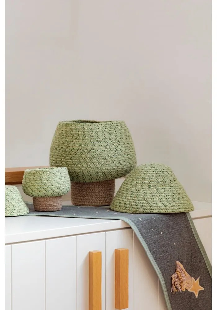 Zöld textil játéktároló kosár ø 25x36 cm Big Tree – Lorena Canals