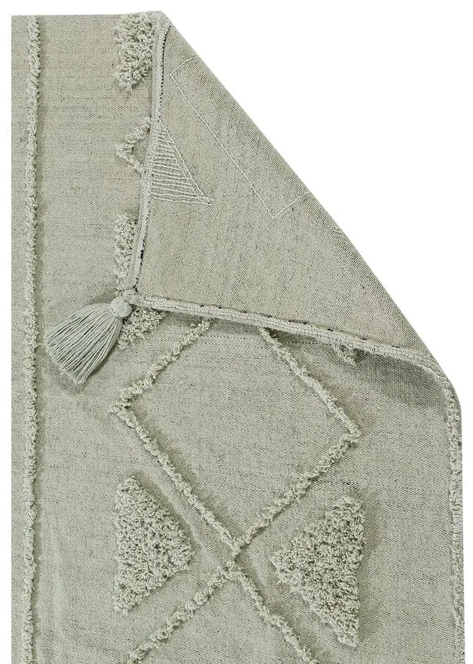 Világoszöld mosható kézi szövésű pamut szőnyeg 170x240 cm Tribu Olive – Lorena Canals