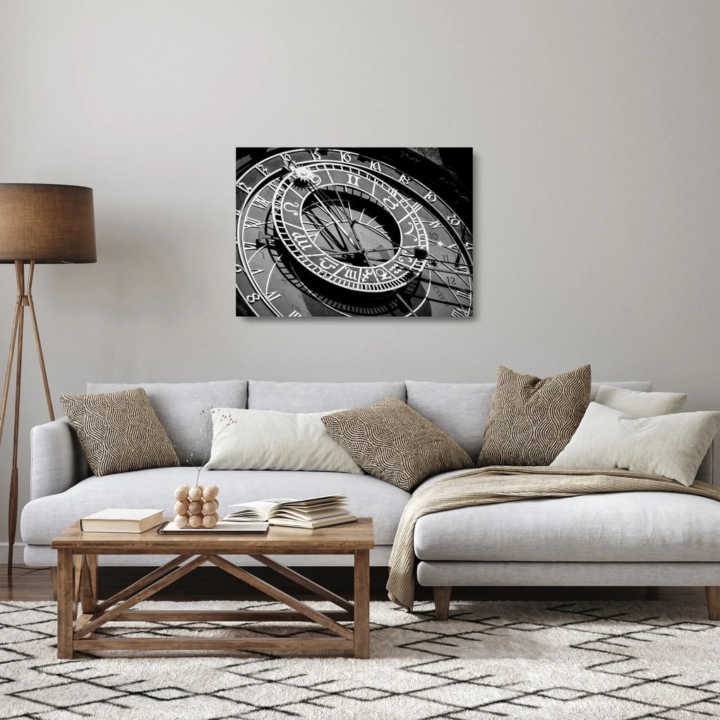Kép - Csillagászati ​​óra, Prága, Cseh Köztársaság (üvegen) (70x50 cm)