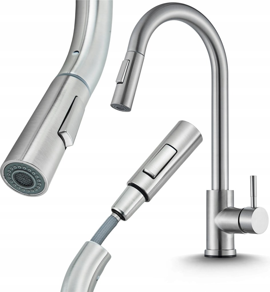 Konyhai csaptelep Álló konyhai csaptelep kihúzható kifolyócsővel Ari