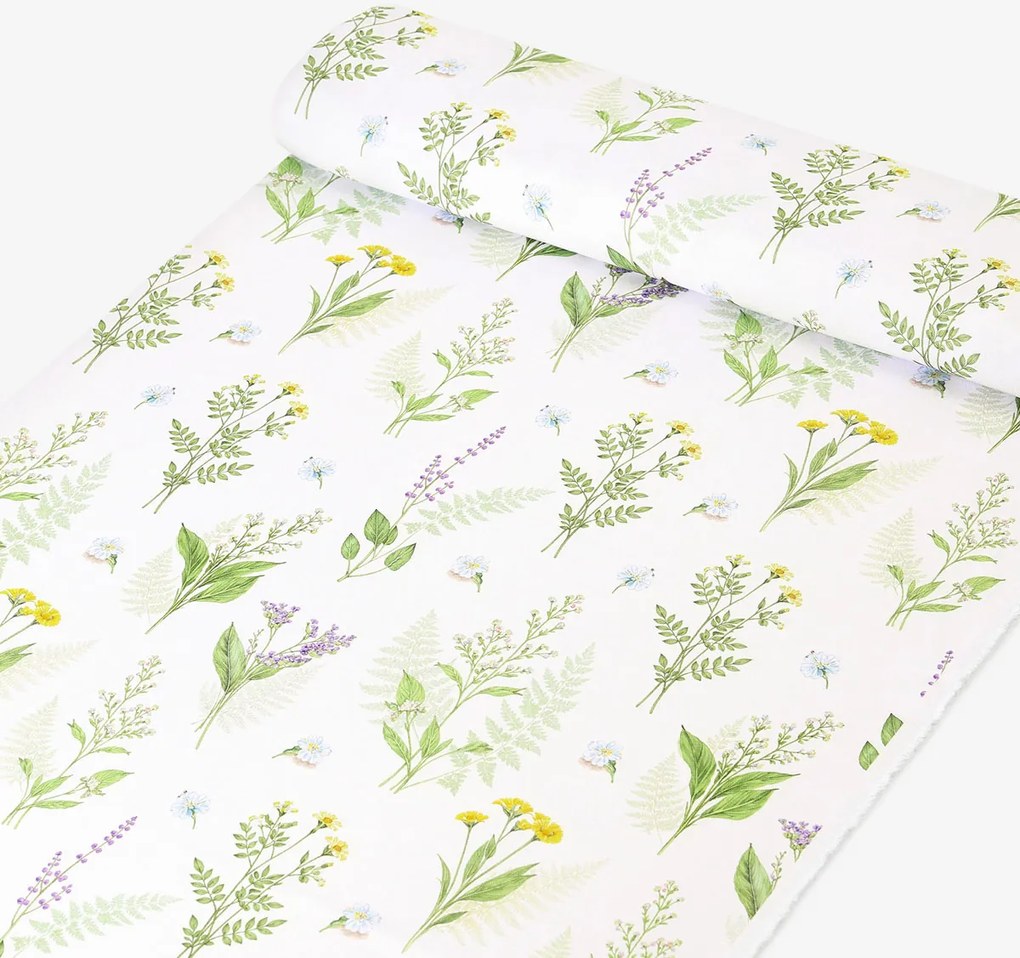 Goldea teflon szövet terítőknek - erdei virágok 160 cm