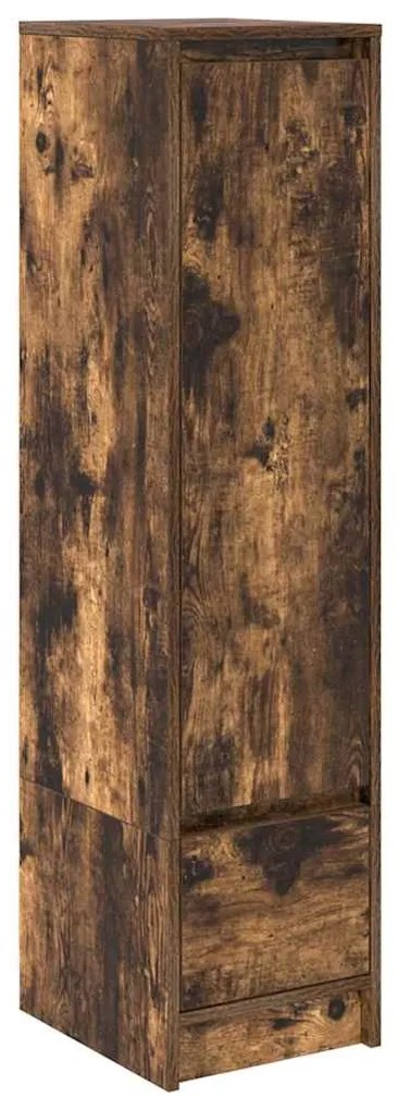 füstölt tölgy szerelt fa magasszekrény 29,5x34x119,5 cm