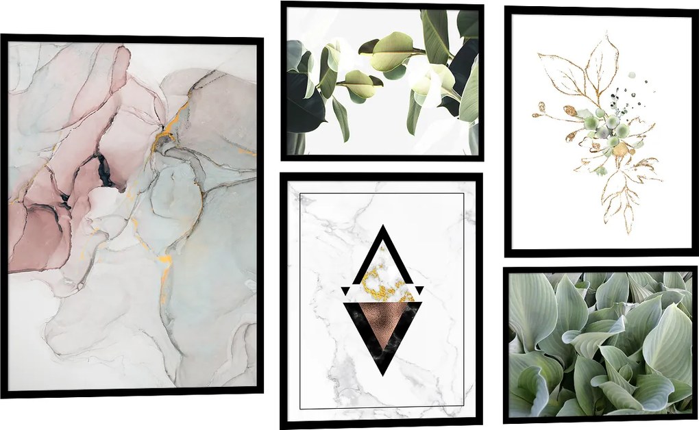 XXL Készlet 5db-os Festmények Maguk Nagy keret nélkül KP070