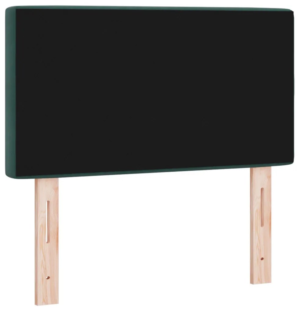 Fejtámla Kristály Gombos Párnázott Sötét Zöld 80 cm Bársony