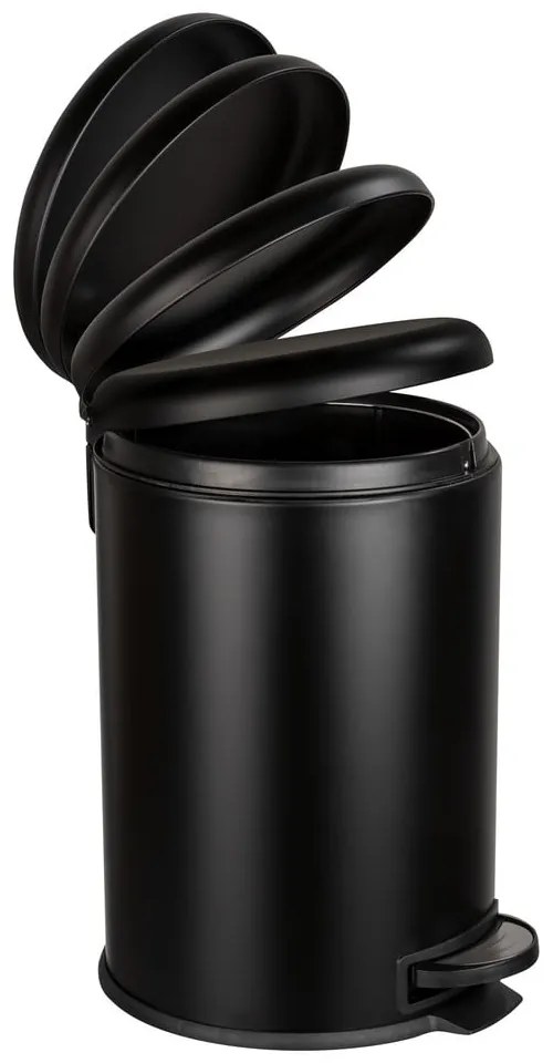 Leman Easy Close fekete szemetes, 20 l - Wenko