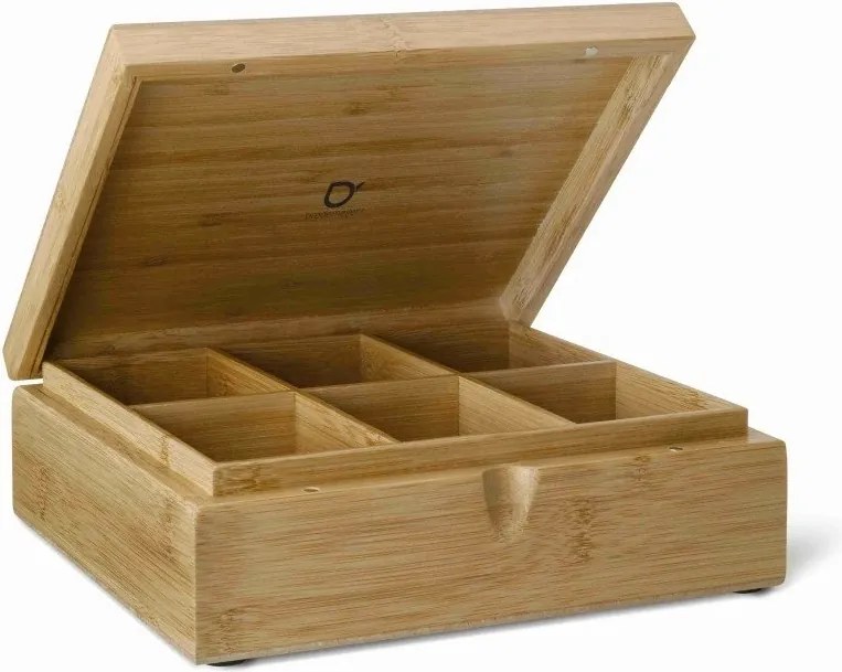 Bredemeijer teatároló doboz 6 rekesszel, bambusz