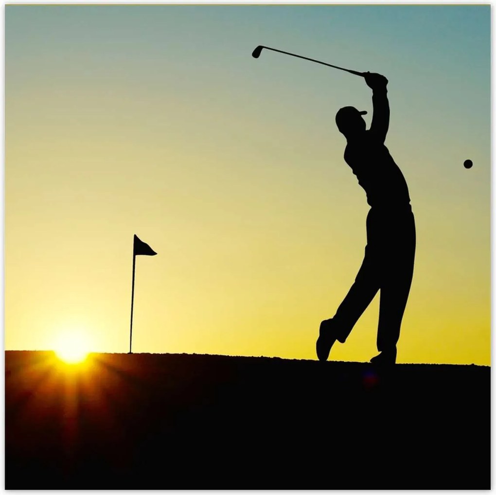 Poszterek 100x100 Golfista Vámlövés