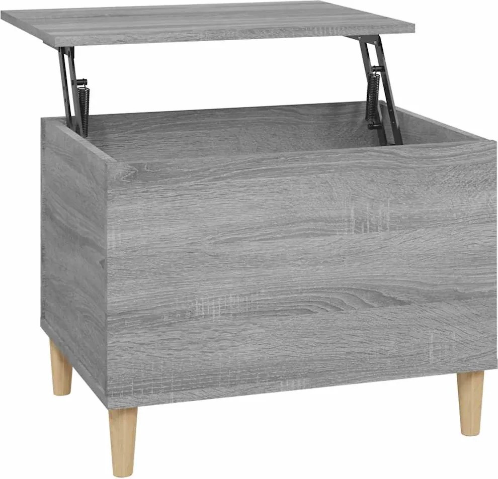 vidaXL szürke sonoma színű szerelt fa dohányzóasztal 60x44,5x45 cm