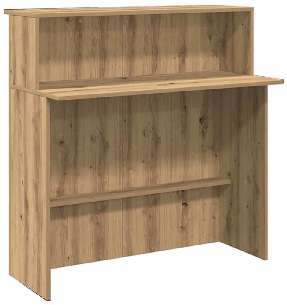 recepciós pult kézműves tölgy 180x50x103,5 cm szerelt fa