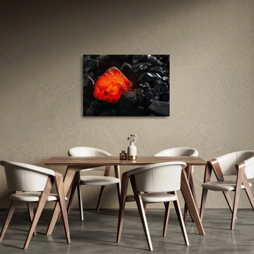 Kép - Izzó ásvány (üvegen) (70x50 cm)