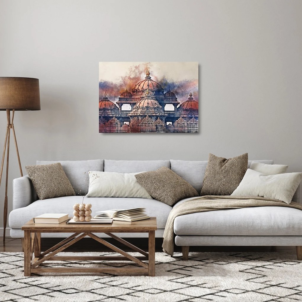 Kép - Akshardham, New Delhi, India (üvegen) (70x50 cm)