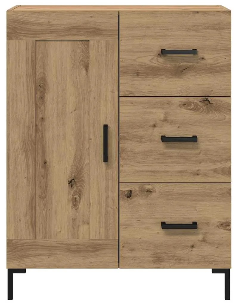 Széf fiókkal kézműves tölgy 69.5 x 34 x 90 cm Faanyag