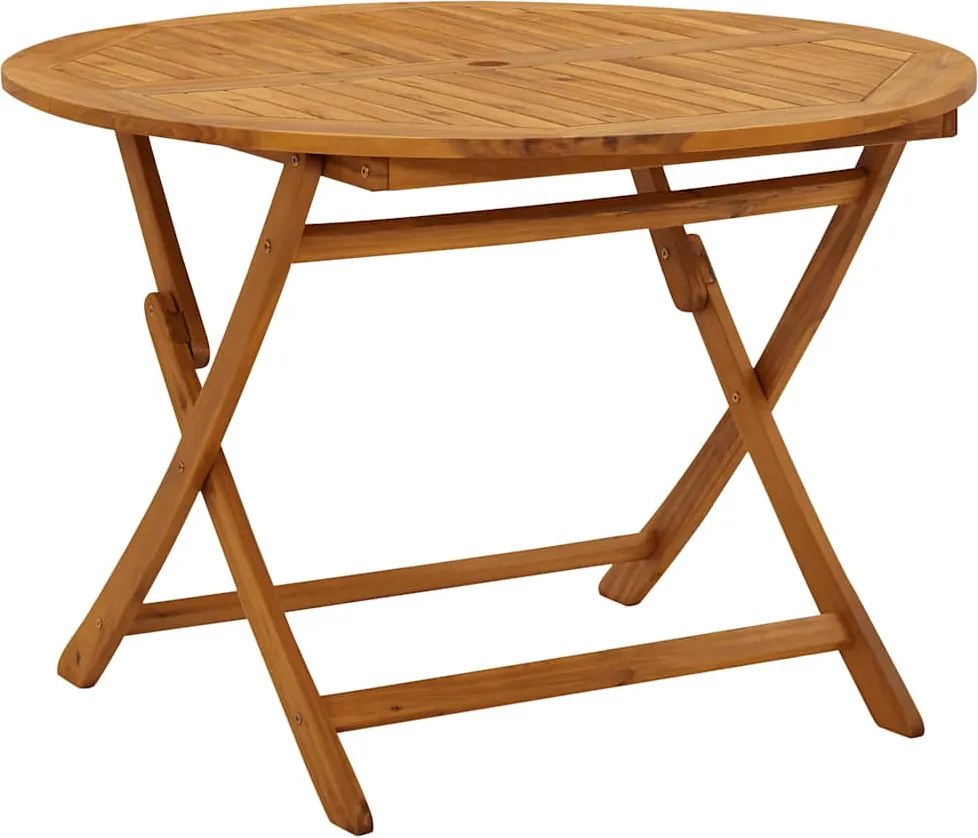vidaXL tömör akácfa összecsukható kerti asztal 110 cm