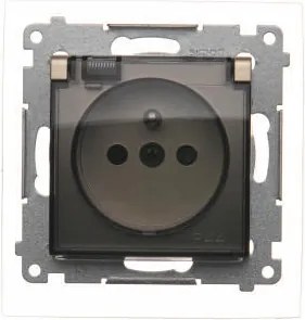 Simon 54 Egyfiókos Aljzat Fedéllel IP44 Földelt Arany DGZ1BZ